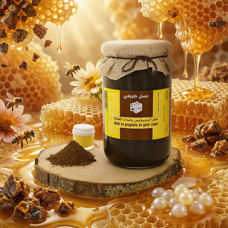Honey blend with propolis and royal jelly